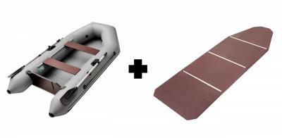 Лодка ПВХ Roger Standart 3000 с привальным брусом и с пайолом моторная