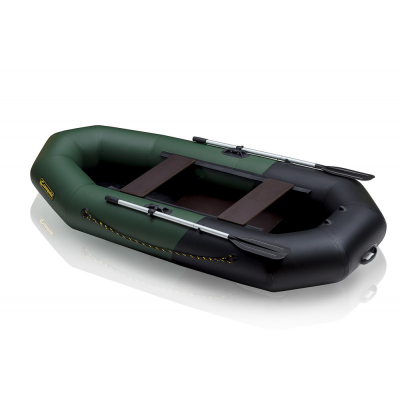 Лодка Компакт 265 черно-зеленая гребная Лодка Компакт 265 черно-зеленая гребная